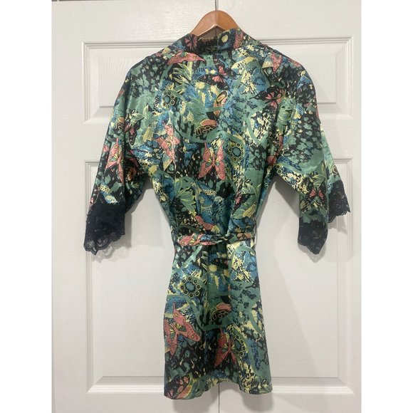 Frederick's of Hollywood Short Multi-Color Robe Size Small - Picture 7 of 7